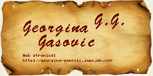 Georgina Gašović vizit kartica